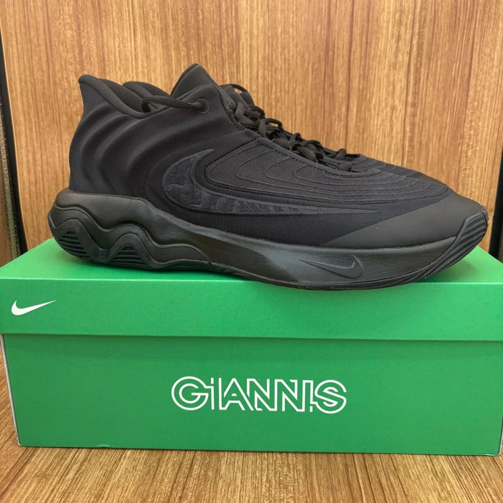 Nike Giannis Immortality 4 Triple Black Basketball Men's 13 FQ3680-003 NEW